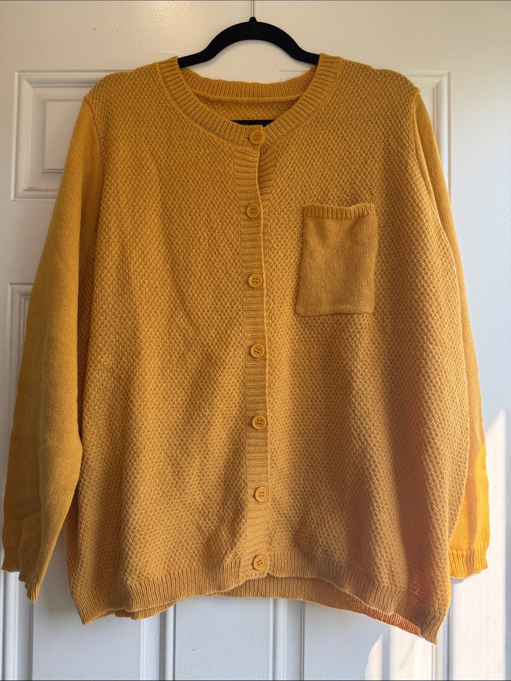 SHEIN Women's Mustard Yellow Button Cardigan